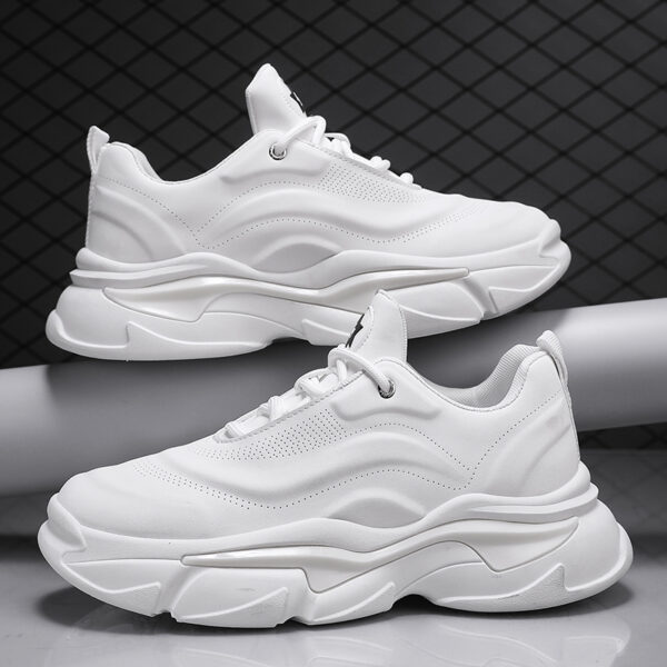 Thick bottom sneakers low top lace up breathable fashion casual shoes-dct02