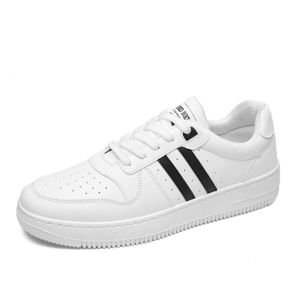 Sneakers Comfortable Thick Bottom Shoes Trendy Lace Up Shoes White Casual Sneakers-k065